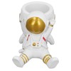 Astronaut Pencil Pen Cup Synthetic Resin Spaceman Figurine Desk Pen