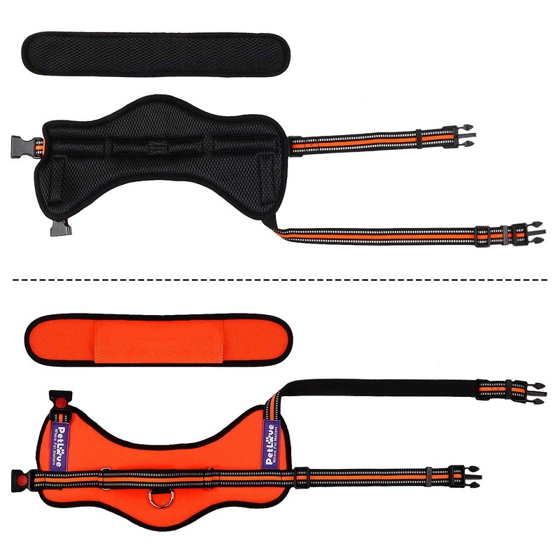 PETLOFT Dog Harness, Adjustable Soft Leash Padded No Pull Dog