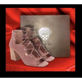 Vince camuto shoes SIZE 8.5 NAHARA, Pink/dry Rose,leather Suede,strappy, Heel 3”