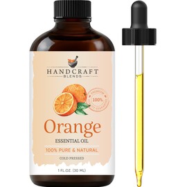 Handcraft Blends Orange Essential Oil – 1 Fl Oz – 100% Pure and Natural – Premium Grade Essential Oil for Diffuser and Aromatherapy, Skin, Massage, Candle and Soap Making Fragrance