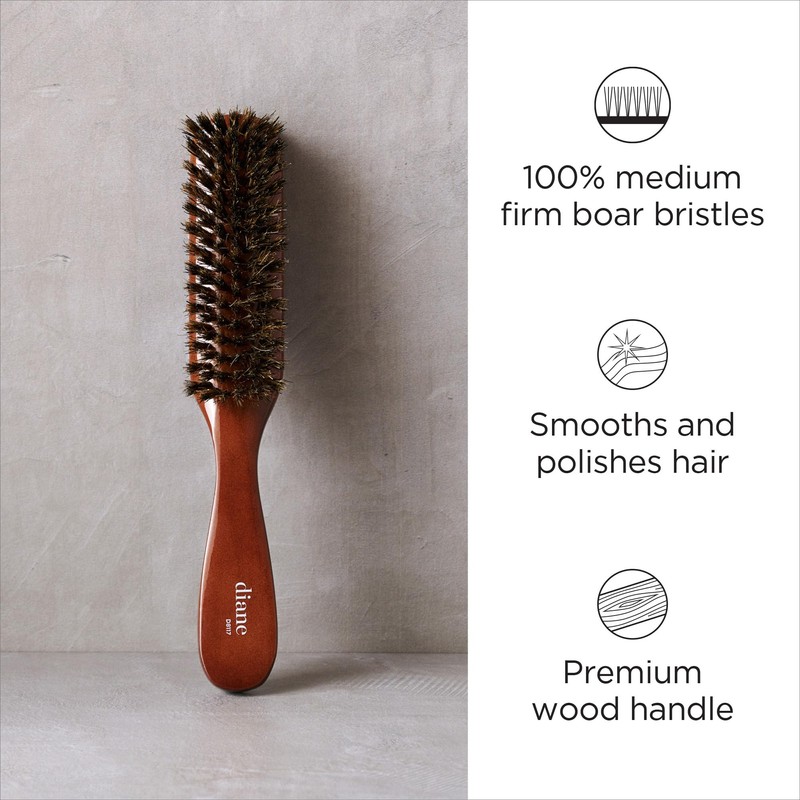 Diane Premium 100% Boar Bristle Styling Brush for Men and