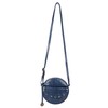 Genuine Italian Leather Boho Studded Round Crossbody Sling Bag -