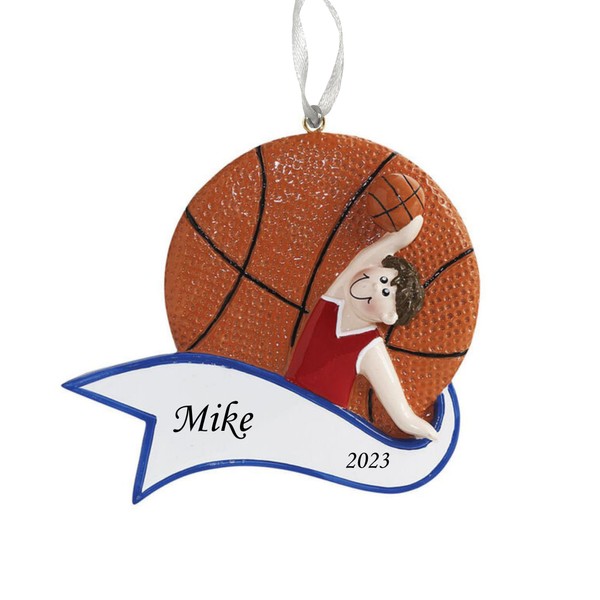 2023 Kids Personalized Christmas Tree Ornament – Basketball Dunk Boy