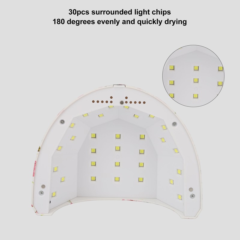 48W LED UV Nail Gel Dryer Flower Printing 30pcs Light