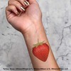4 x 'Strawberry' Temporary Tattoos - Water Resistant, Skin-Safe, Non-Toxic