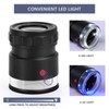 Amoper 30X Loupe Magnifier, USB Rechargeable 8 Lights Portable Eye