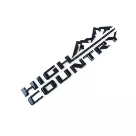 GM Gloss Black High Country Emblem Fender Door Tailgate Badge For Silverado OEM 3PC