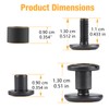 WARRIORLAND Pack of 12 Black Chicago Screws, DIY 0.43" Screw