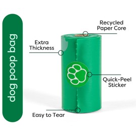 Pawfinity Dog Poop Bags Rolls, 270 Count Unscented Poop Bags for Dogs, Extra Thick & Leak-proof Dog Bags for Poop, 9” ×13” Doggie Poop Bags, Pet & Dog Waste Bags Refills