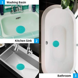 tifanso 2 Pack 6” Bathtub Tub Drain Cover Stopper, Large Silicone Suction Bat