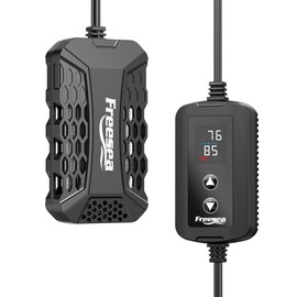 FREESEA Aquarium Fish Tank Heater: 100W Submersible Aquarium Heaters with Adjustable Digital LED Controller Leaving Water Automatic Stop Heating for 10-20 Gallon Turtle Freshwater Saltwater