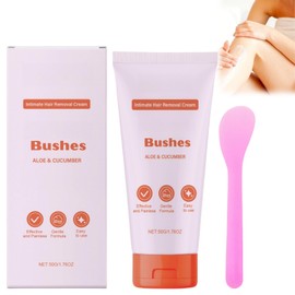 B/ye Bush B/ye Hair Removal Cream,Goodbye Bush Hair Removal Cream,Gentle Formula Pubic H/air Rem/oval Crea/m with Spatula Applicator,Painless Intimate Ha/ir Rem/oval Cre/am for Face Legs Underarms
