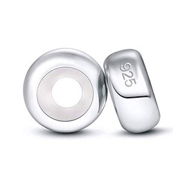 Sold Serling Silver 2pcs Rubber Charm Stopper Spacer Bead for Charm Bracelets