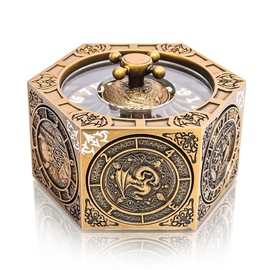DND - Juego de dados giratorios 8 en 1, dados hexagonales de metal con hilador D20, dados únicos de juego de rol de fantasía con parte superior giratoria, perfectos para mazmorras y dragones, regalo D