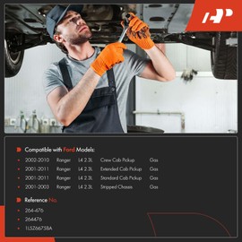 A-Premium Engine Oil Pan Sump with Drain Plug Compatible with Ford Ranger 2001-2011, 2.3L Petrol