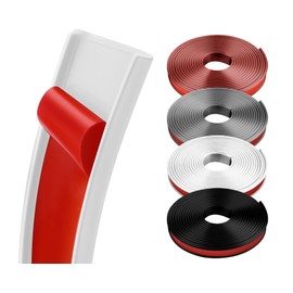 U-Shape Edge Banding 0.35 Inch x 20Ft, Furniture Edge Flexible Protector for Desk Countertop Table Cabinets Shelves Restoration Veneer TPE Self Adhesive Veneer Edging Trim (White)