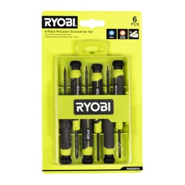 RYOBI - Set of 6 Precision Screwdrivers with Magnetic Head - RHSDSPC6