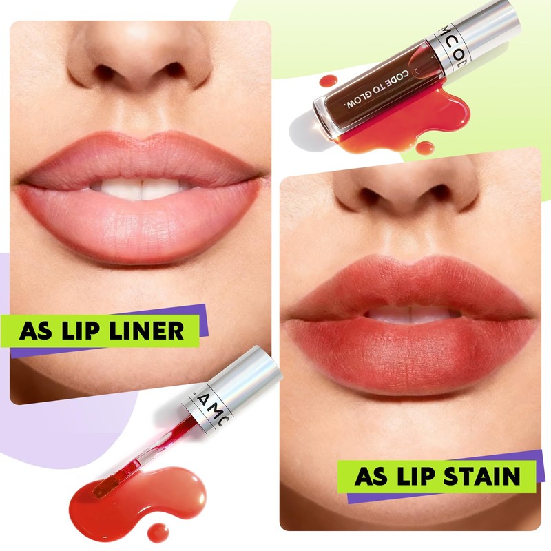 Wipe-Off Lip Stain Lightweight Lip Tint Non-stick to Cup Transfer-Resistant,