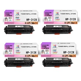 Toner Refill Store Compatible Toner Cartridge Replacement for HP 312X High Yield Works with HP Color Laserjet Pro MFPM476nw M476dn M476dw Printers (Black, Cyan, Magenta, Yellow, 4 Pack)