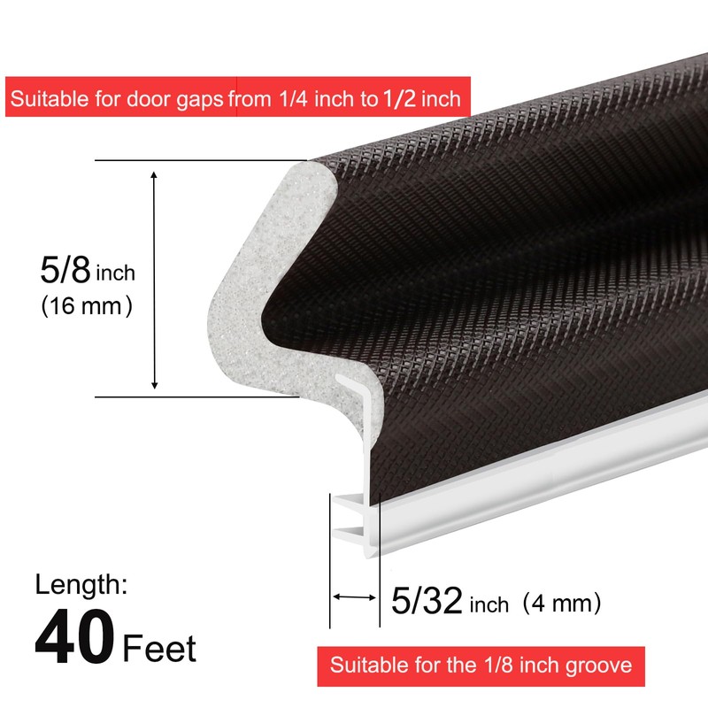 40 Feet Door Weather Stripping, Kerf Weather Stripping for Doors