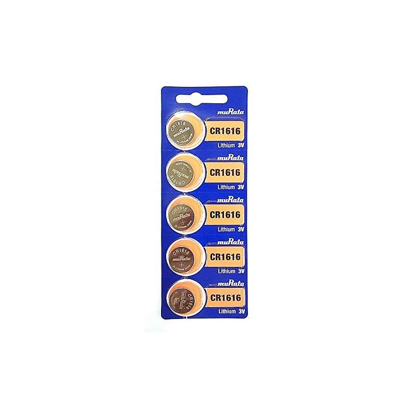 Murata CR1616 Battery DL1616 ECR1616 3V Lithium Coin Cell (5