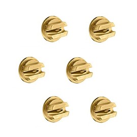 Pack of 6 - TeeJet Brass Off-Center Flat Fan Spray Tips Rated 0.30 GPM @ 40 PSI Farmer Bob's Parts OC-03