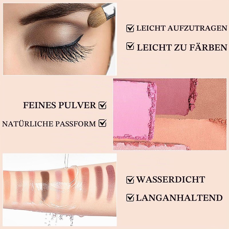 40 Colour Eyeshadow Palette, Eyeshadow Palette, Highly Pigmented, Waterproof, Nude