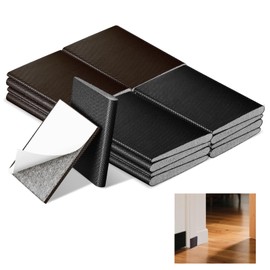 16Pcs Door Corner Seals, Self-Adhesive Door Frame Seal Wedge Draft Stopper, Door Corner Seals Exterior for Isolation of Sound and Weather Stripping (Black)