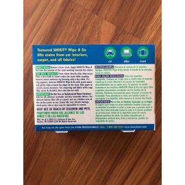 Shout Wipe and Go Instant Stain Remover, for On-The-Go Laundry Stains, 12 Count