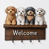 Wooden Key Holder for Entryway – Guardian Angel Wall Décor