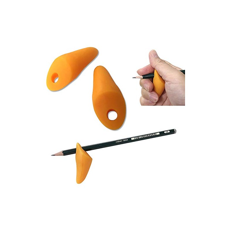 Rubber Q Q Holder Holding Aid Orange Pack of 2
