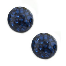 HAND® No.040 Midnight Blue Luxurious Fashion Crystal Buttons 20 mm Diameter - Pack of 2