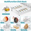 TOOLF Expandable Dish Rack, Dish Drying Rack for Kitchen Counter,