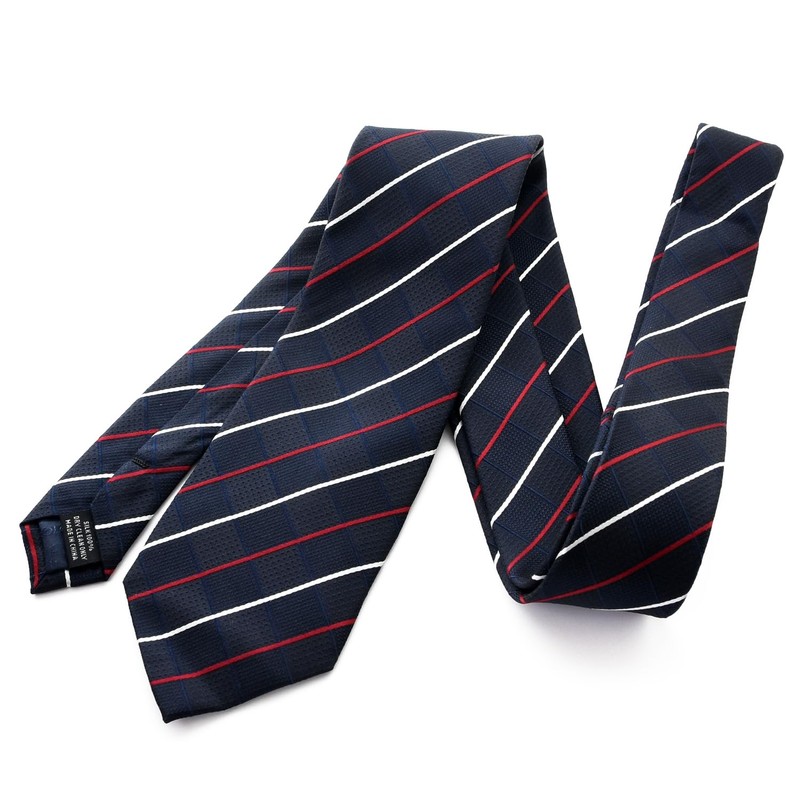 Michi Kolondon Brand Necktie, 100% Silk, Jacquard Woven, Plaid Pattern,