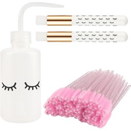 Set De Cepillo Para Champú De Pestañas Con Cepillo Limpiador Facial Para Puntos Negros De Nariz, Botella De Plástico De 250 Ml Para Productos De Extensiones De Pestañas