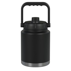 FIFTY/FIFTY 72 Ounce Water Jug; Stainless Steel Vacuum Insulated; Matte Black