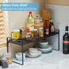 Set of 2 Expandable Cabinet Shelf Organizer, Stackable Kitchen Countertop