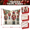 FUYUCHEN Merry Christmas Pillow Covers 18x18 Inch Joy Christmas Nutcracker