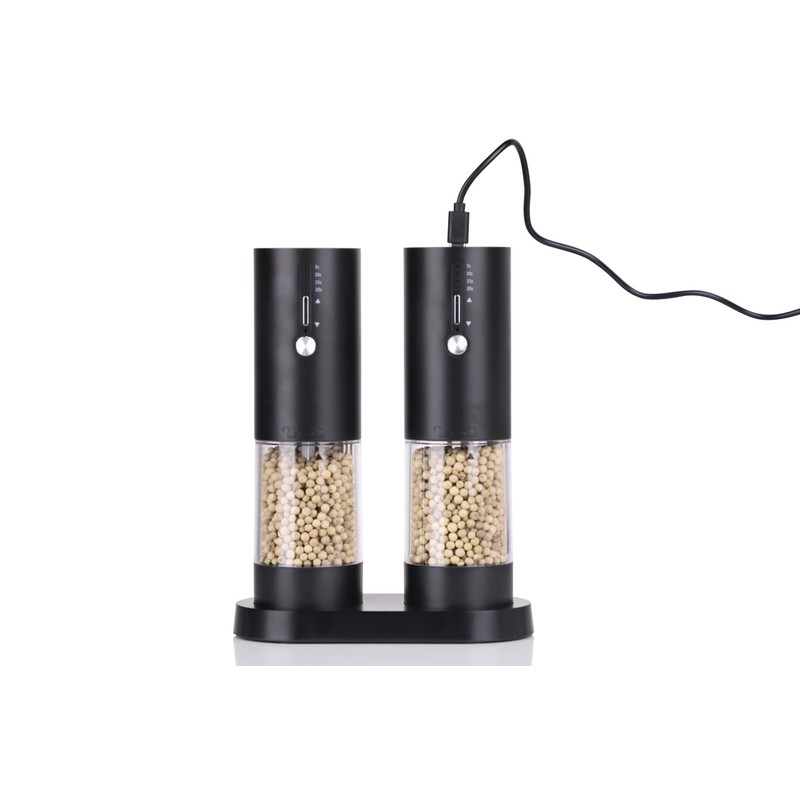 Tyzine 2Pack Electric Salt & Pepper Grinder Set One-Touch Operation