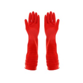 1 Pair Heavy Duty Rubber Gloves with Extra Long Cuffs, Durable Kitchen Gloves with Non-slip Grip, Car Washing Gloves Suitable for Dish washing, Household Cleaning, Gardening, Size M