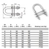 Marine Stainless Steel U Bolt Boat Deck Hardware (M6 x