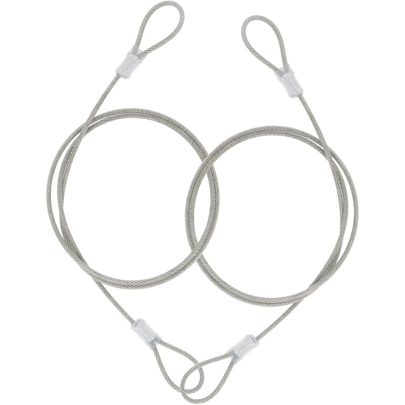 2 PCS Lock Cables for Bicycle, Double Loop Stainless Steel
