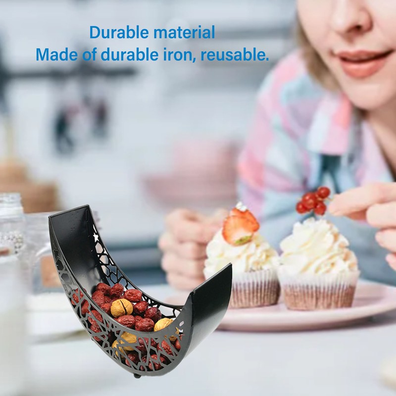 Ramadan Dessert Tray Iron Reusable Large Capacity Moon Star Shaped