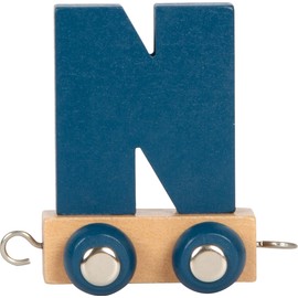 small foot 12584 Polar N Wooden Letter Train, Wooden Train Can Be Individually Combined, for Decorating and Gifting