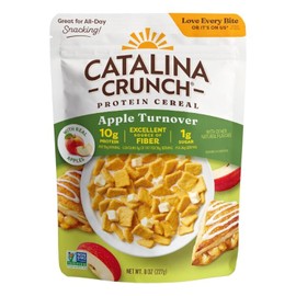 Catalina Crunch Protein Cereal - Breakfast Cereal with 10g of Protein, No Added Sugar - Gluten Free - Apple Turnover - 8 oz Bag (Pack of 1)