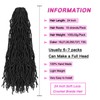24Inch 7Packs Extended Faux Locs Crochet Hair Black Soft Locs