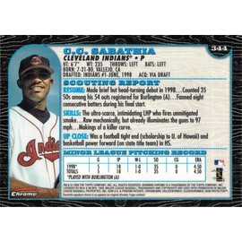 1999 Bowman Chrome Baseball #344 C.C. Sabathia Rookie Card