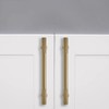 ZAUYX 2-Pack 6 Inch Hole Center Brushed Brass Cabinet Pulls