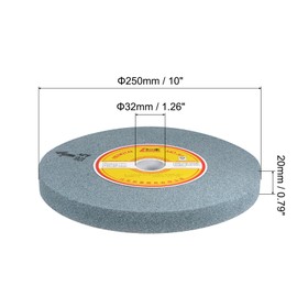 uxcell 10-Inch Bench Grinding Wheels Green Silicon Carbide GC 60 Grits Surface Grinder Ceramic Tools