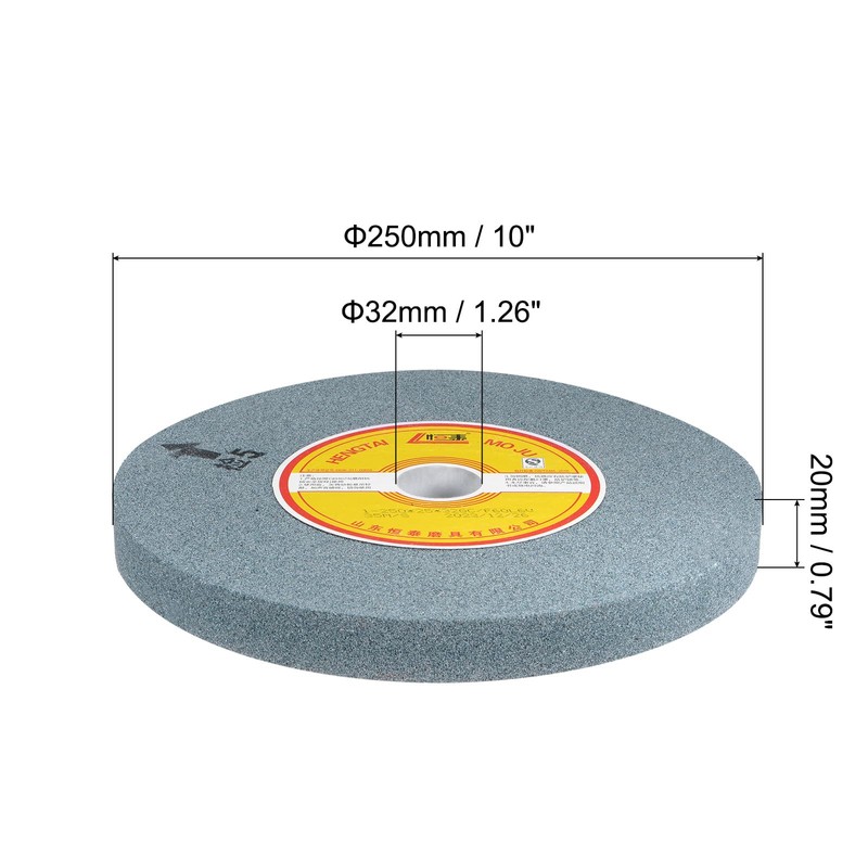 uxcell 10-Inch Bench Grinding Wheels Green Silicon Carbide GC 60